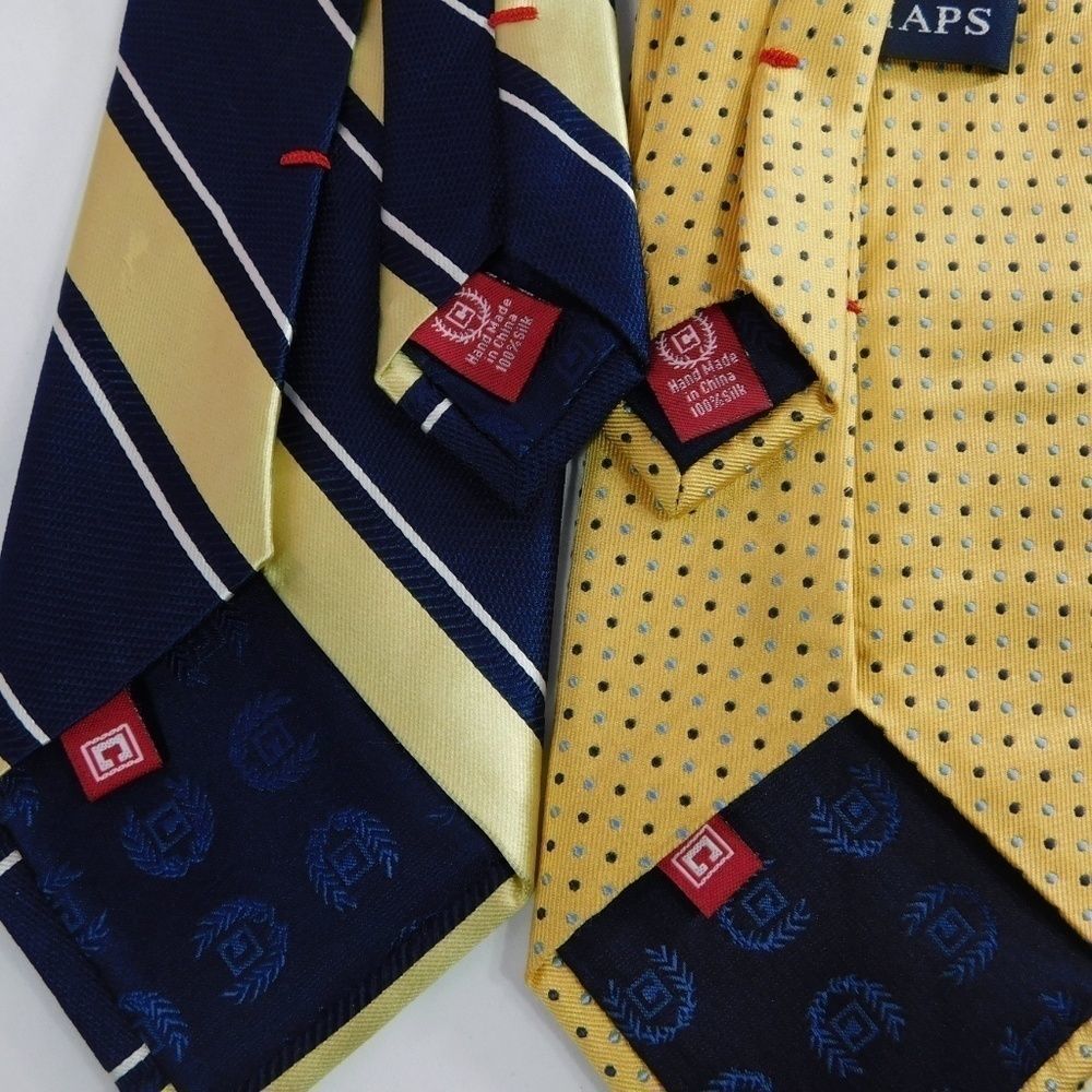 Chaps 100% Silk Striped/Dots Neck Ties - Picture 4 of 5